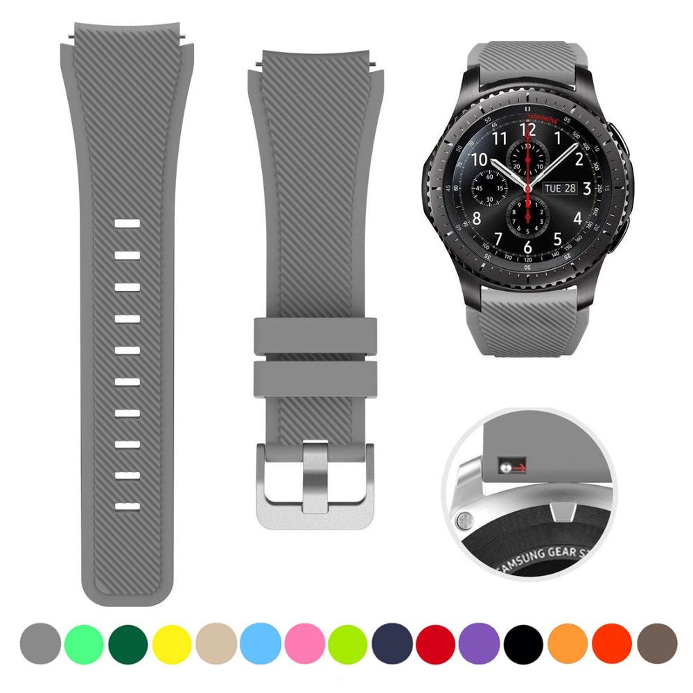 Correa para Samsung galaxy watch 3 46mm Gear S3 Frontier amazfit bip/pulsera activa 20/22mm correa de reloj Huawei watch gt 2/2e 42mm: Luz Blanca Pur / 19mm