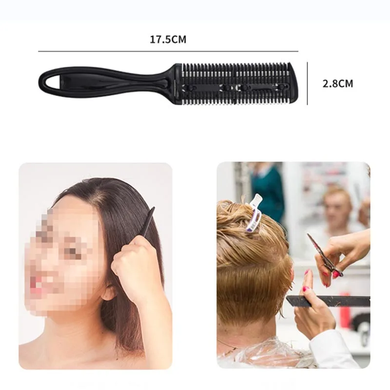 peines para el cabello navaja peine navajas para afeitar peine con cuchilla navaja peine Peine de corte de pelo con cuchillas de afeitar herramienta de barbero peigne cheveux 1 unidad