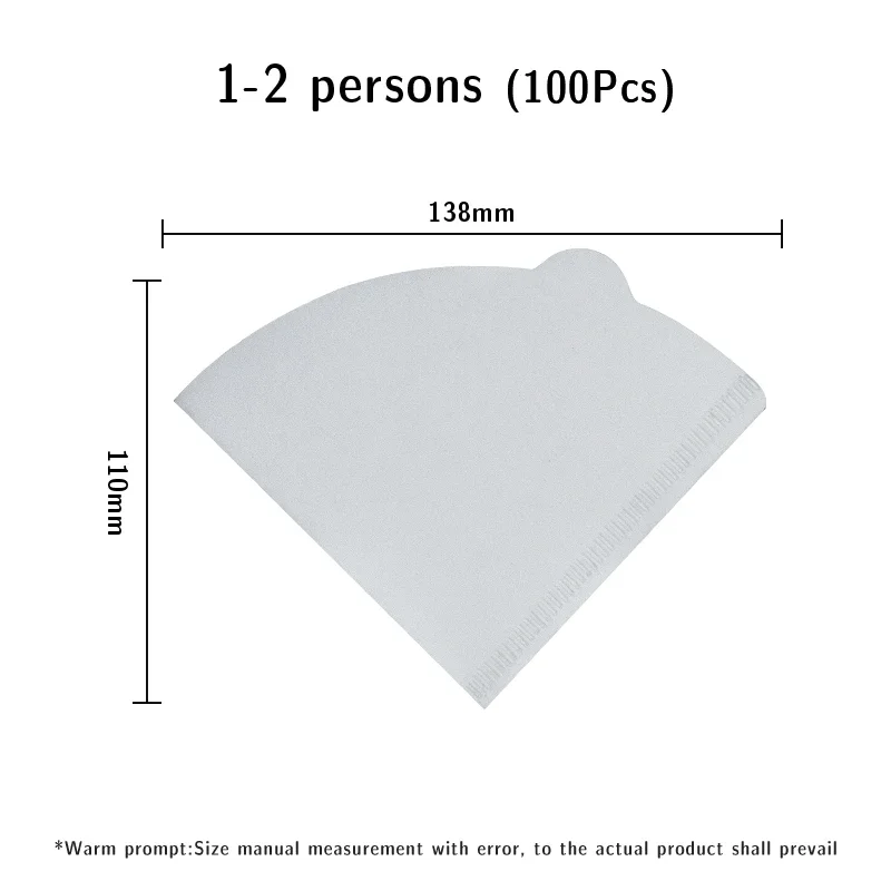 Papel de filtro de café en forma de V, 60 soportes de un solo uso, filtros cónicos, fibras de bambú naturales, 100 Uds. Para elaboración de café Barista: Verde claro