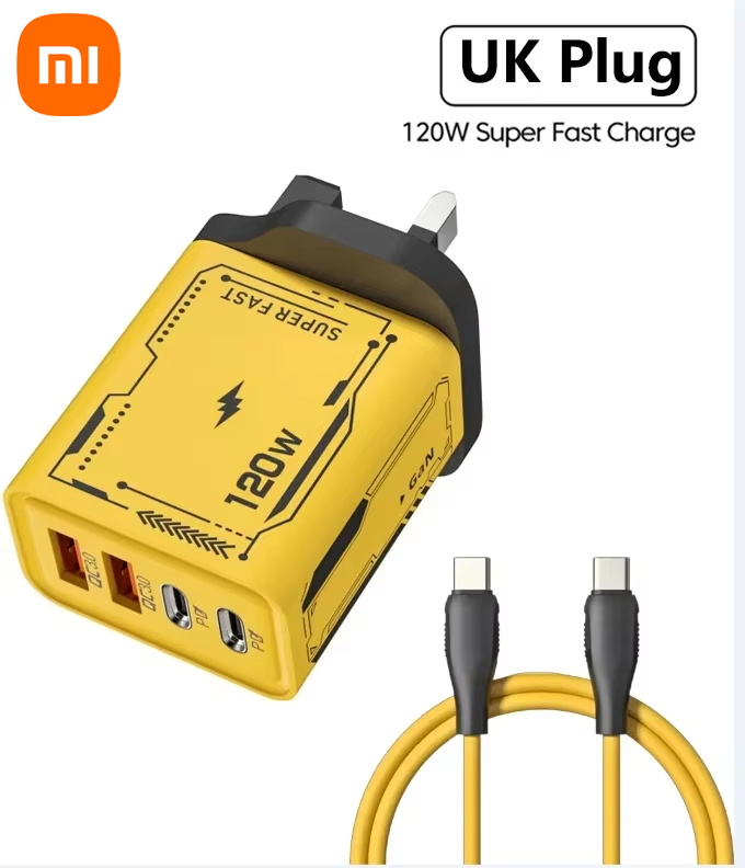 Xiaomi 120W Original Ladegerät EU/UK/US 4-Ports Ultra Schnellladung Typ-C GaN Telefon Ladegerät USB-C QC 3.0 Universal Telefon Adapter: Uns