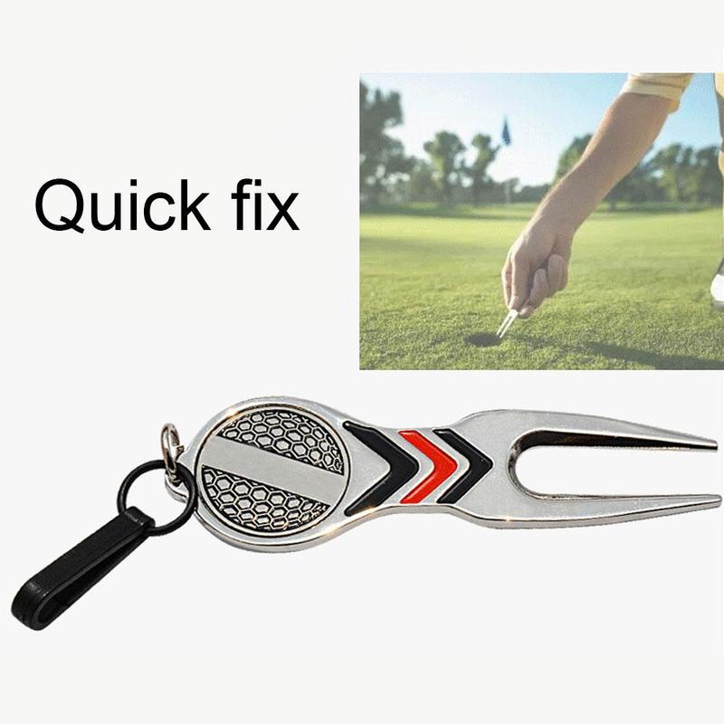 Golf Divot Repair Tool Golf Pitchfork Pitch Groove Cleaner Golf Training Aids Repair Tool Golf Accessories Supplies Tools