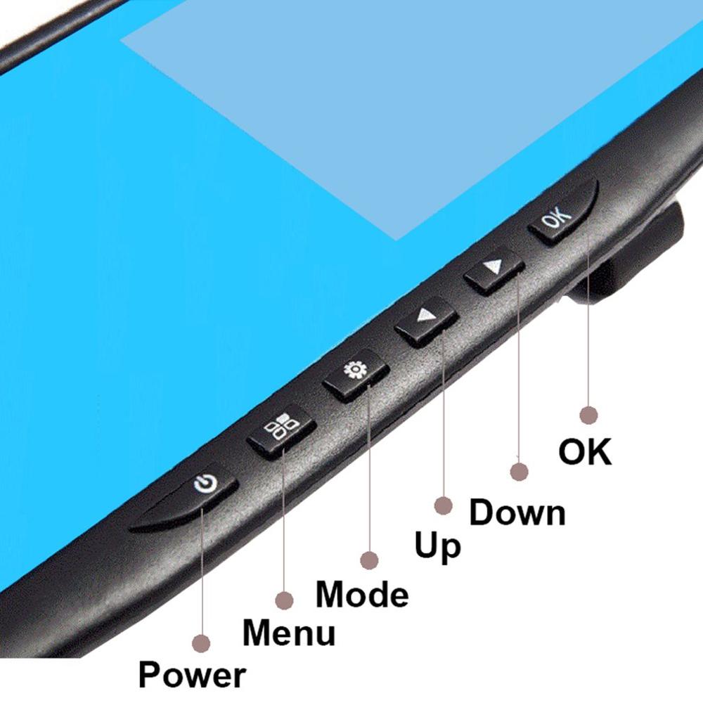 Hd Reversing Image Single And Double Lens Camera 4.3 Inch Rearview Mirror 1080P Driving Recorder Car Supplies