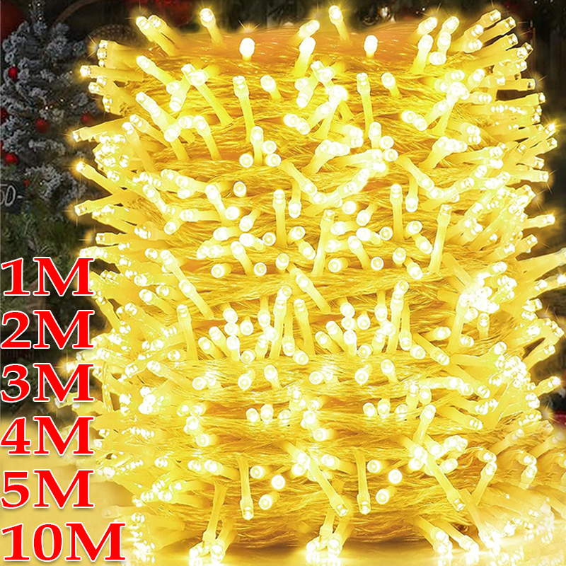 1/2/3//10m LED-Lichterketten wasserdichte Batterie Fee Girlande Licht Lampe Weihnachten Hochzeits feier Dekoration Beleuchtung