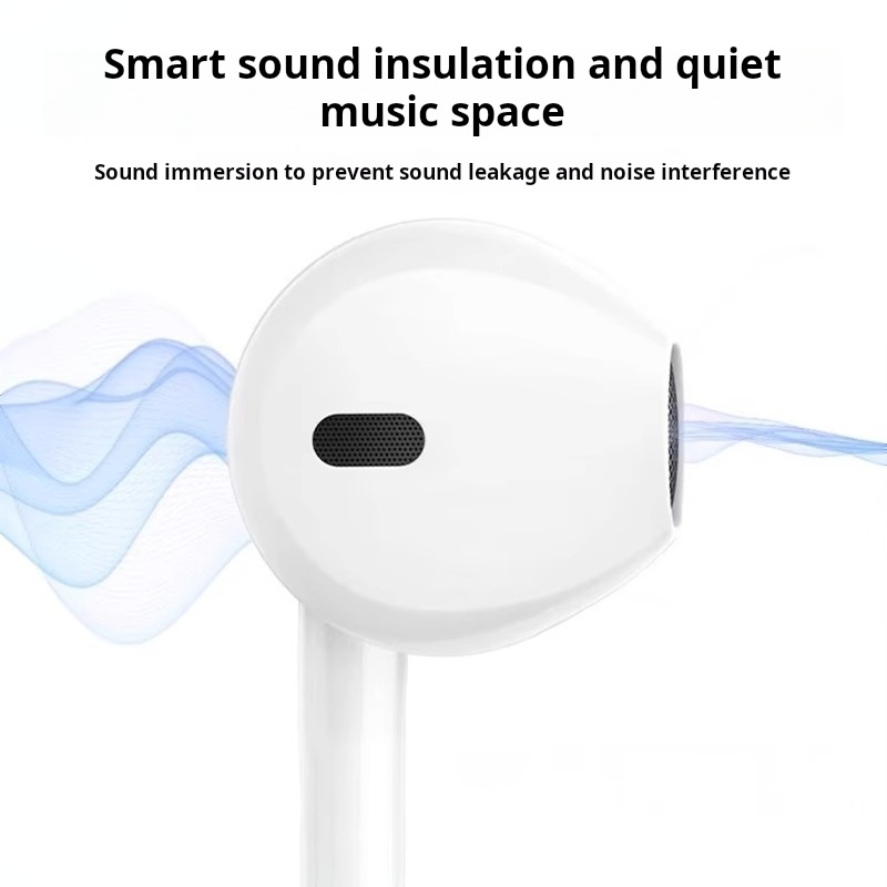 In-ear-øretelefoner for apple iphone 16 15 14 13 12 11 stereolyd kablede ørepropper bluetooth-kompatible hodetelefoner 3.5mm for alle telefoner
