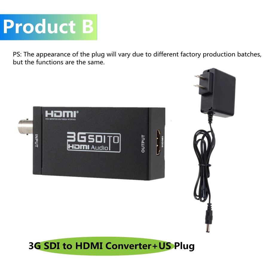 PzzPss 3G hdmi-kompatybilny konwerter SDI SDI Adapter Audio HD-SDI/3G-SDI Adapter BNC 1080P konwerter DAC do monitora HDTV: green
