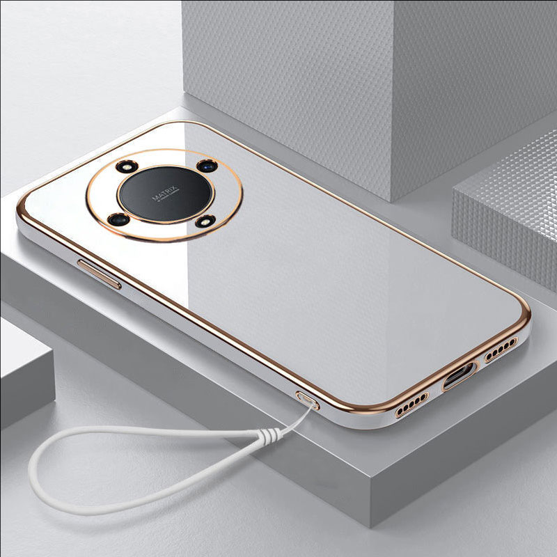 Honor  x9b hülle, honor  x9a handyhülle, honor Magie 5 lite hülle, Magie 6 lite luxus quadratische beschichtung, weiche silikon-rückseite, fundas: Bauchmuskeln / Beige