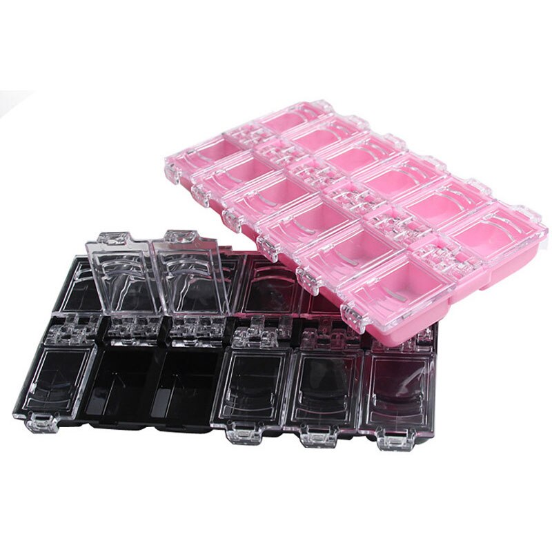 4 farver negle opbevaring case organizer klar plastik tom æske nail art rhinestones ædelstene smykker perler container