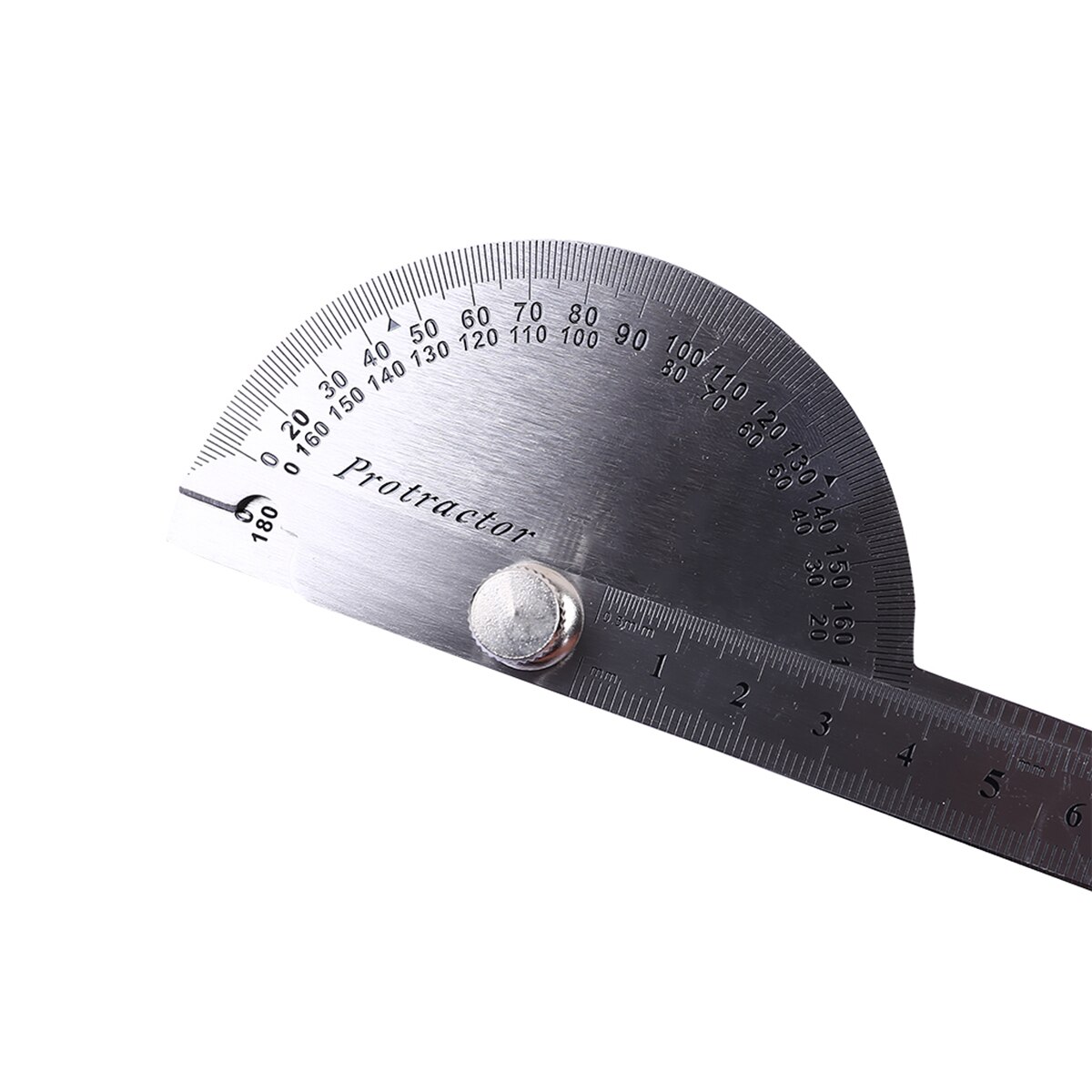 Angle Protractor 0-180 Degree Protractor Stainless Steel Ruler with Swing Arm Angle Tool for Carpenter Woodworking Office