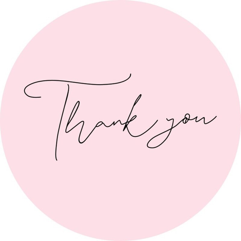 120pcs Pink label paper Thank You Sticker Seal Labels Christmas Decoration Sticker for Package Stationery Sticker: No 3
