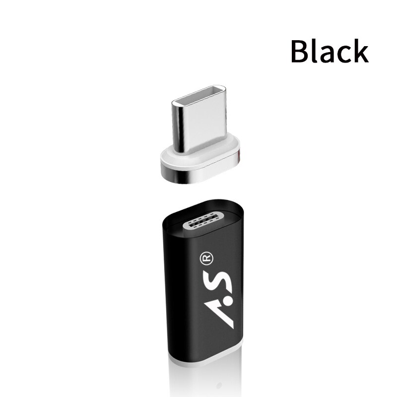 Type C Naar Type C Usb Magnetische Adapter Voor Iphone/Android 3in1 Data Kabel Converter Adapter Type C Naar Micro usb Voor Iphone Samsung: Black Kit