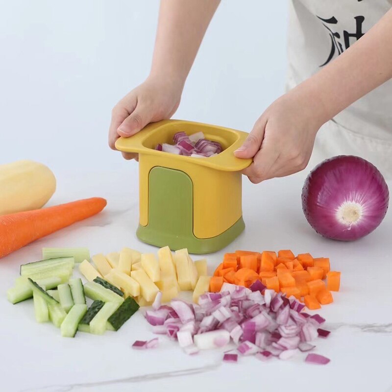 Haushalt Für Küche Hand Druck Gerät Kartoffel Zwiebel Gemüse Cutter Zubehör Bequemlichkeit römisch Werkzeuge Spielereien Essen Bar: A Gelb