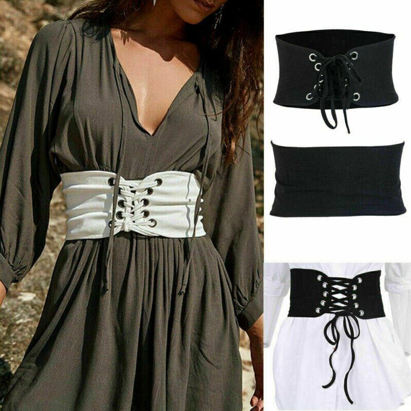 Ceinture Femme élastique Ceinture Corset Femme Élastique à Lacets