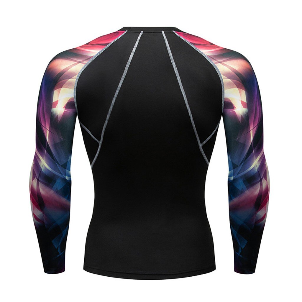 Men's Long Sleeve Yoga Shirts Fitness Print Clothing Top Blouse chaqueta de los hombres chaqueta de los hombres