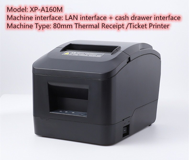Factory outlets pos Ticket printer 80mm thermal receipt printer automatic cutting USB port or Ethernet ports: LAN / EU plug 
