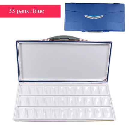 Empty Watercolor Palette Paints for Art Painting Palette Supplies acrylic moisturizing: blue 33pans