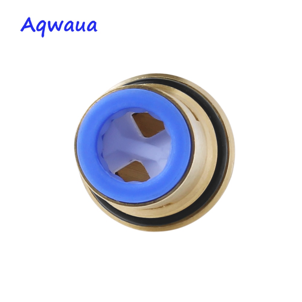 Aqwaua Ceramic Disc Faucet Cartridge Spout High Standard Brass Replacement Part for Water Mixer Tap Inner Valve Core Quarter