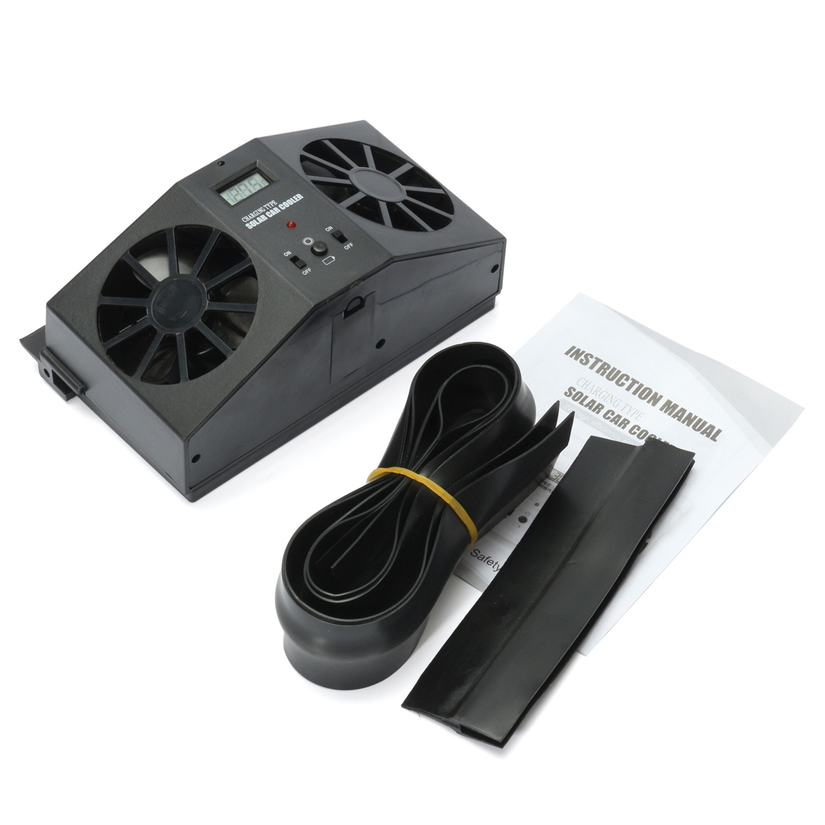 Fan Vehicle Vent Sun Solar Auto Car Powered Air Ventilation Window Exhaust AU Built-in Battery Rechargeable Solar Car Cooler