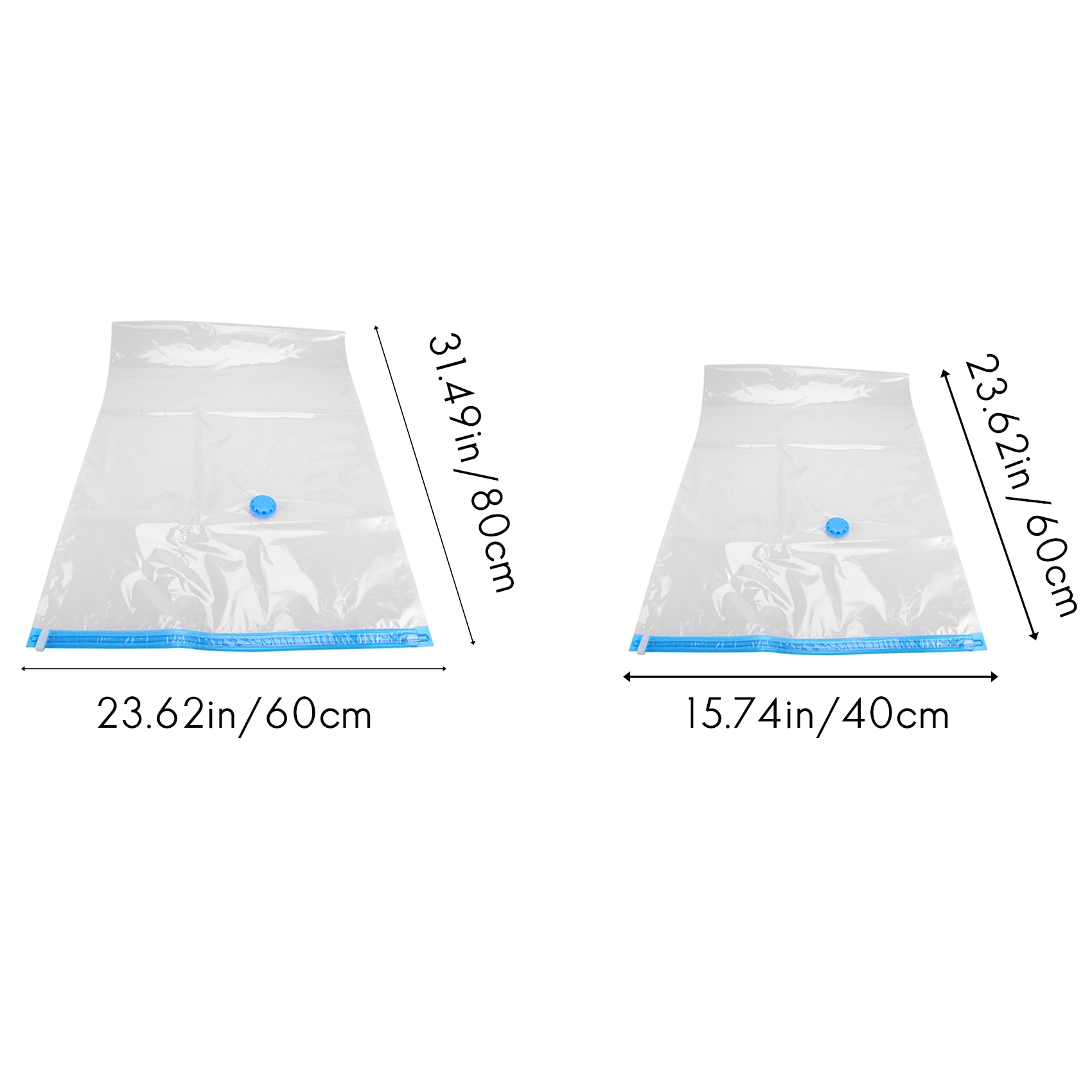 M12k- støvsugerposer, 10 stk. sæt, 2 størrelser, 6 stk. 40 x 60 og 4 stk. 60 x 80, robust til opbevaring af tøj, dyner og sengetøj. støvsuger