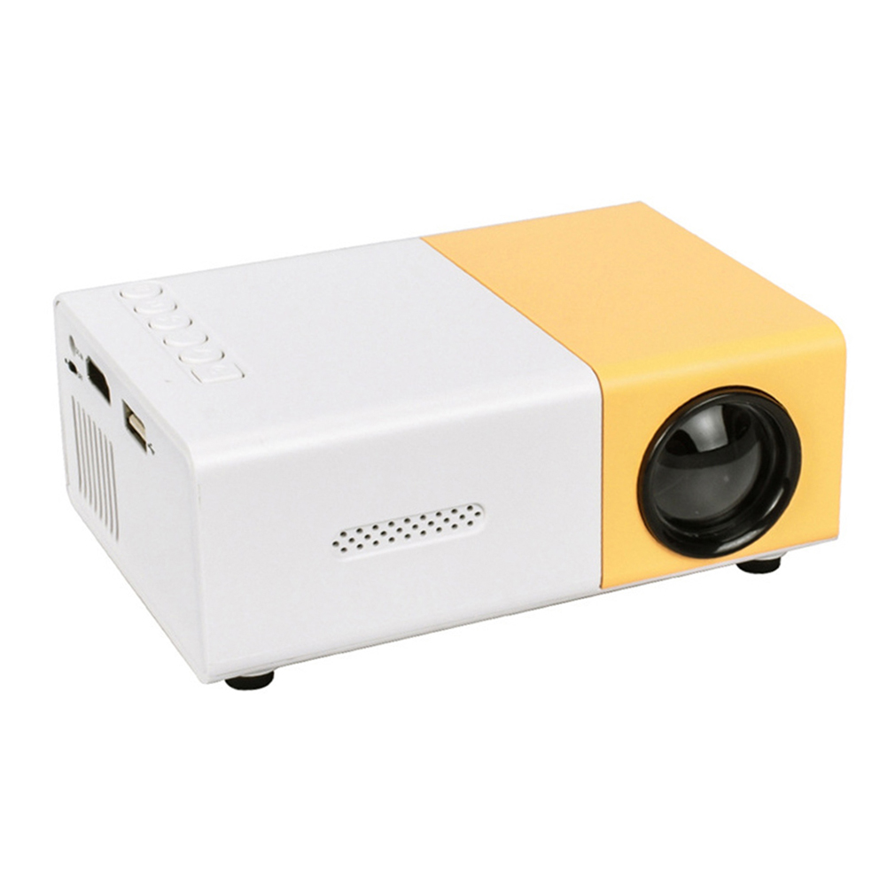 HD 1080P Mini LED Projector 400 Lumen LED Micro Projector HDMI-compatible USB/AV/TF Slots Home Party Meeting Theater Projector: Multi Color / US Plug