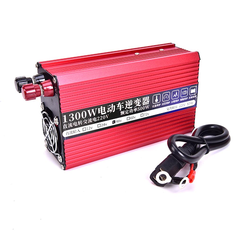 1300W 24V Car Solar Power Inverter Power Inverter Modified Sine Wave LCD Display USB Car Transformer Convert US Plug