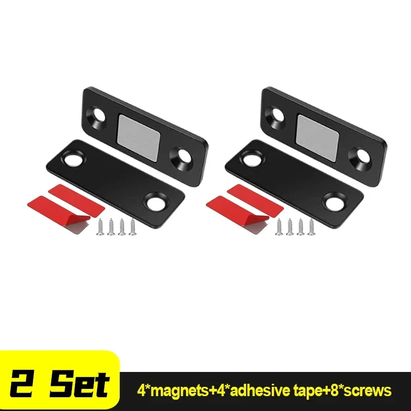 Strong Magnetic Cabinet Catches with Screws Ultra-Thin Door Magnets Stops Invisible Adhesive Drawer Closer Latches for Furniture: Bronze