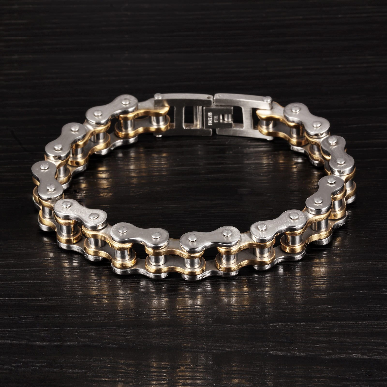Hemiston Modieuze Titanium Stalen Heren Armband Rock Persoonlijke Locomotief Keten Fiets Armband Voor Vrouwen