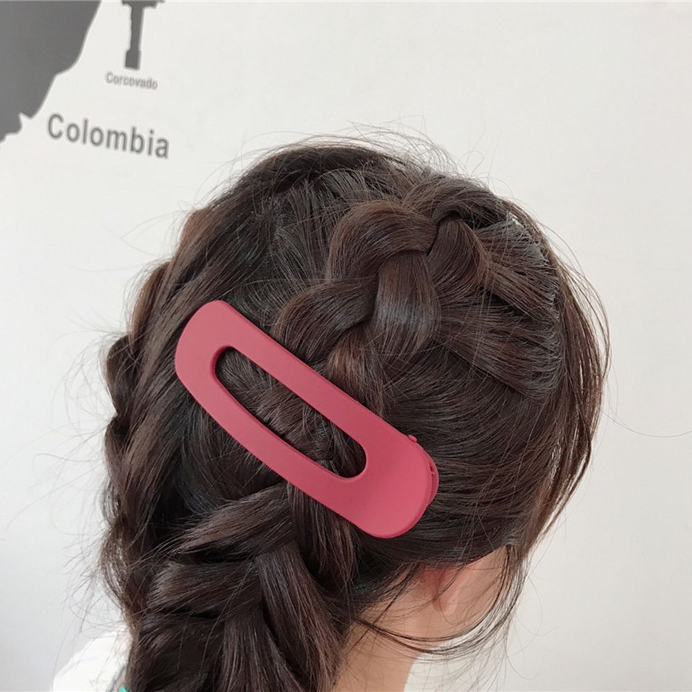 Pinzas grandes para cabello para mujer, horquillas de acrílico de estilo japonés, accesorios para el cabello, Color sólido