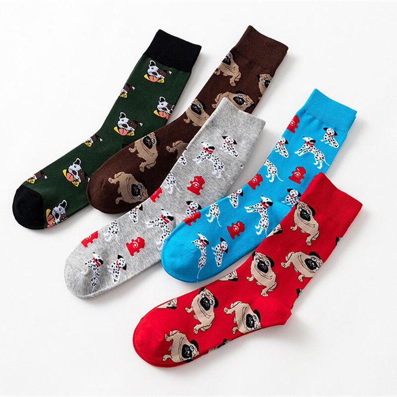 Funky Dog,Pet,Pug,Shiba Inu,Beagle,Buldog Socks Novelty Hosiery Women Ladies Socks Men Unisex Winter Cotton Happy Socks Female
