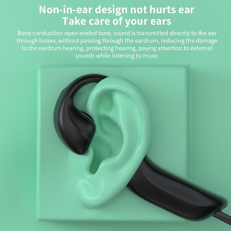 G100 Beengeleiding 5.1 Bluetooth Headset Draadloze Oor Gemonteerde Sport Waterdichte Hoofdtelefoon Waterdichte Knop Buigen Oortelefoon