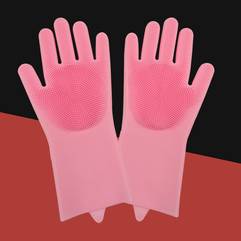 Guantes de limpieza para el cuidado de mascotas, guante de baño para perros y gatos, champú indirecto, depurador de Gel, guante de silicona suave y limpio, protección de la piel de las manos: Blanco