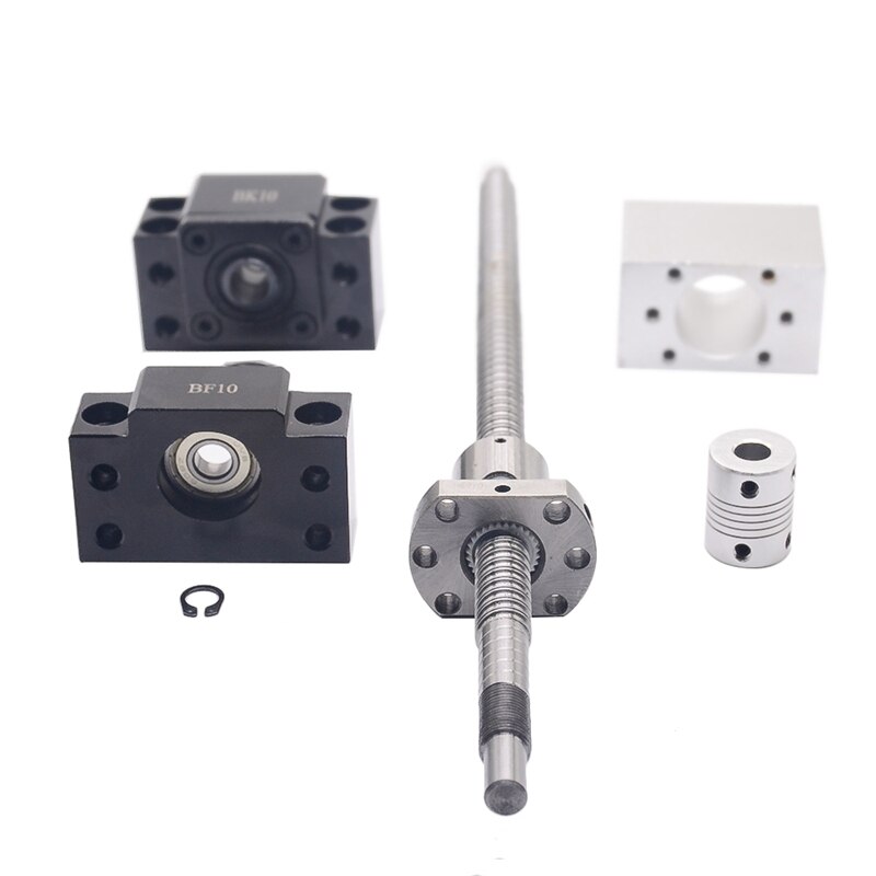 Sfu1204 ensemble: Sfu1204 vis à billes roulées C7 avec extrémité usinée + 1204 écrou à billes + boîtier d'écrou + Bk/Bf10 Support d'extrémité + coupleur Rm1204