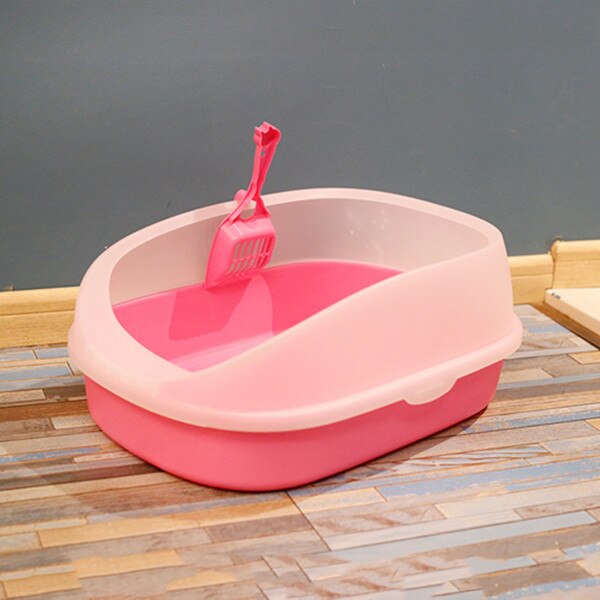 Baño Para perros mascota caja de arena cero residuos para gatos bandeja para gatos y perros Toilette con pala de arena para gatos Puppy tres colores caja de arena interior para el hogar: C