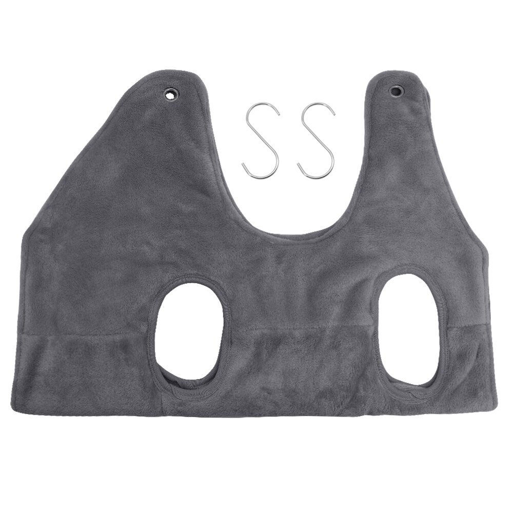 aseo para mascotas, perros y gatos hamacas Franela suave de aseo de mascotas hamaca bolsa de contención arnés de Clip de recorte de baño: Double cloth-Gray / S