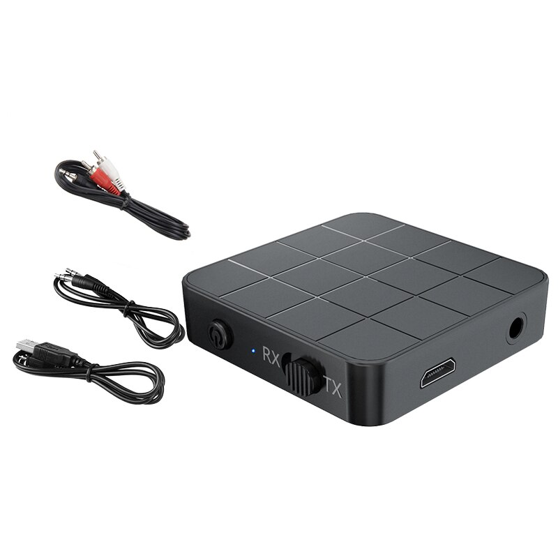 Bluetooth 5.0 modtager sender 2 in 1 3.5mm aux jack rca hifi musik bil tv hovedtelefoner højttaler trådløs o adapter: Default Title