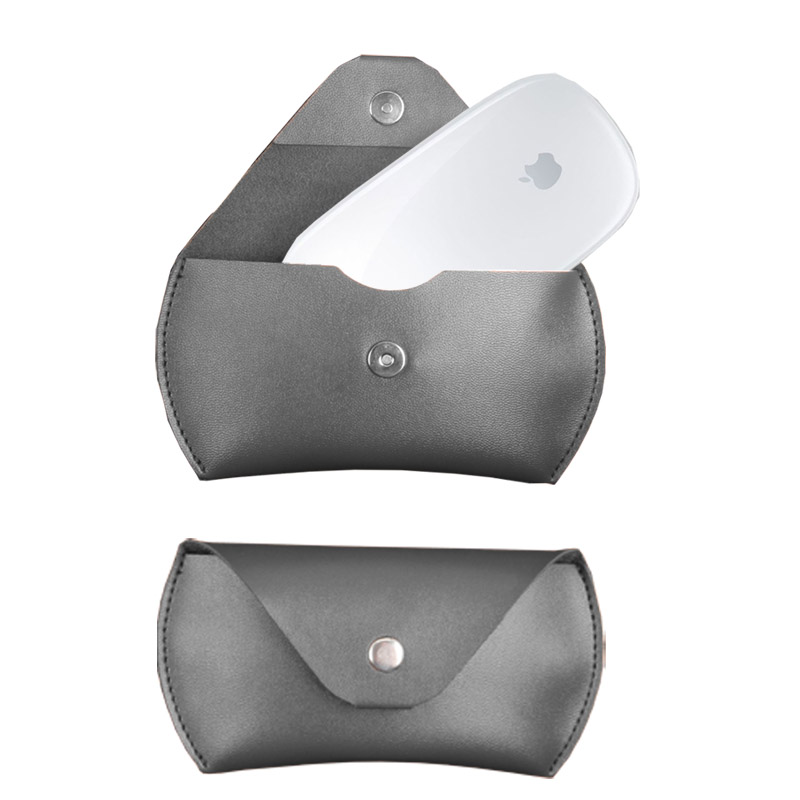 For Apple Mouse Protective Case magic mouse 1/2 Generation Wireless Bluetooth Magnetic Leather Bag: Brown