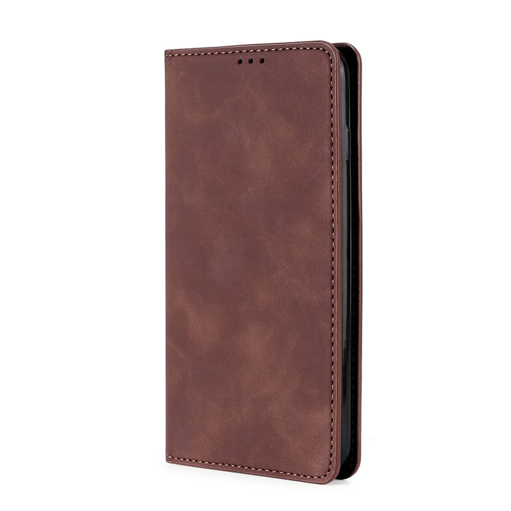 Luxury PU Leather Magnetic Phone Bag Card Holder Cover For Xiaomi Mi10 Lite Case For Xiaomi Note 10 Lite Flip Case Stand Holster: Xiaomi Note 10 Lite / Dark Brown