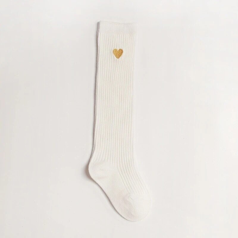 Leuke Liefde Babysokjes Zuigeling Knie Hoge Peuter Lange Buis Baby Meisjes Gebreid Katoen Sok Kinderen Kids School Sokken Meisje been Verwarmt