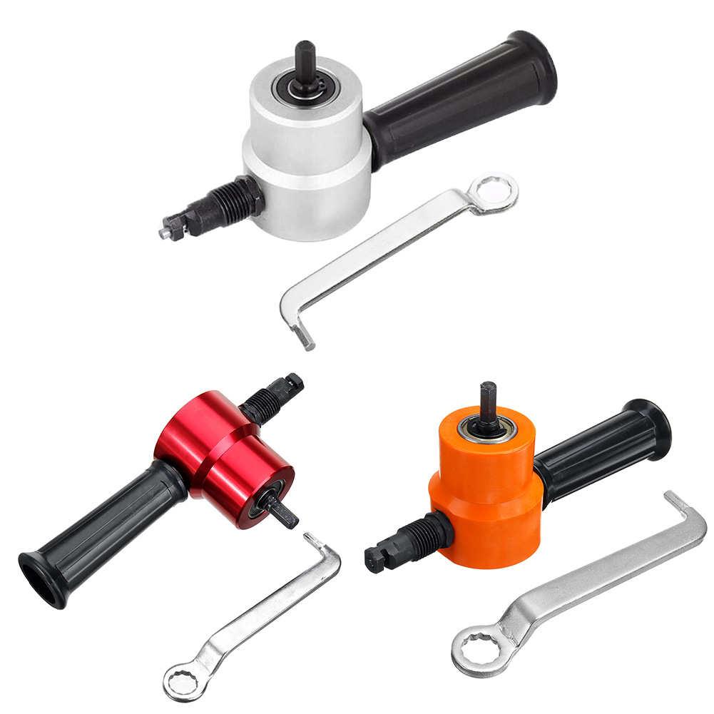 360 Degrees Cutting Head Rotation Electric Sheet Metal Nibbler Cutter w/Wrench for Household Metal Easily Handle Parts