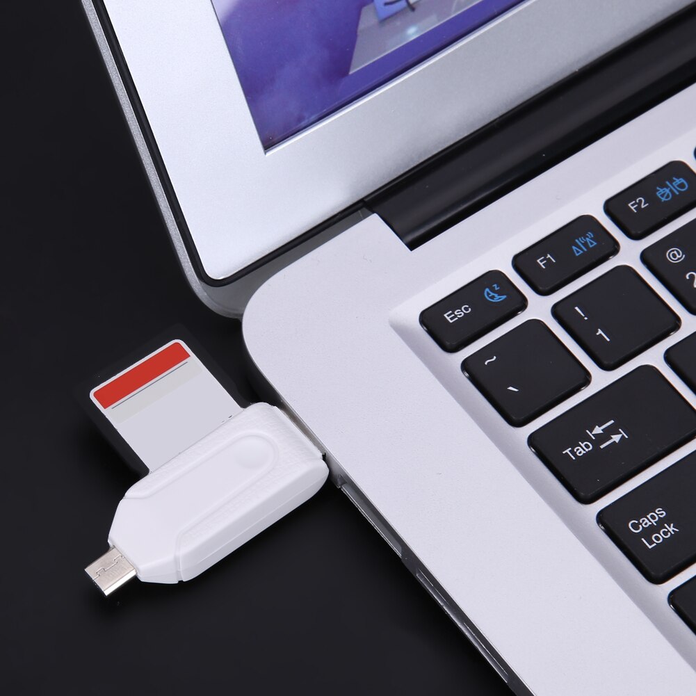 Universal portátil 2 em 1 usb leitor de cartão otg, micro usb otg tf/sd leitor de cartão adaptadores cabeças de extensão de telefone