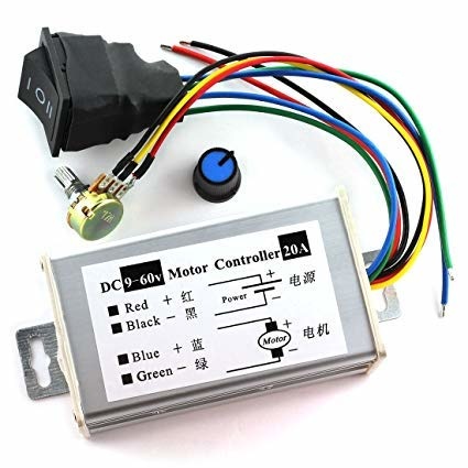 DC Motor controller 1200W 20A 9v12v24v36v48v60v bldc pwm brushless motor controller Speed/temperature/brightness adjustment