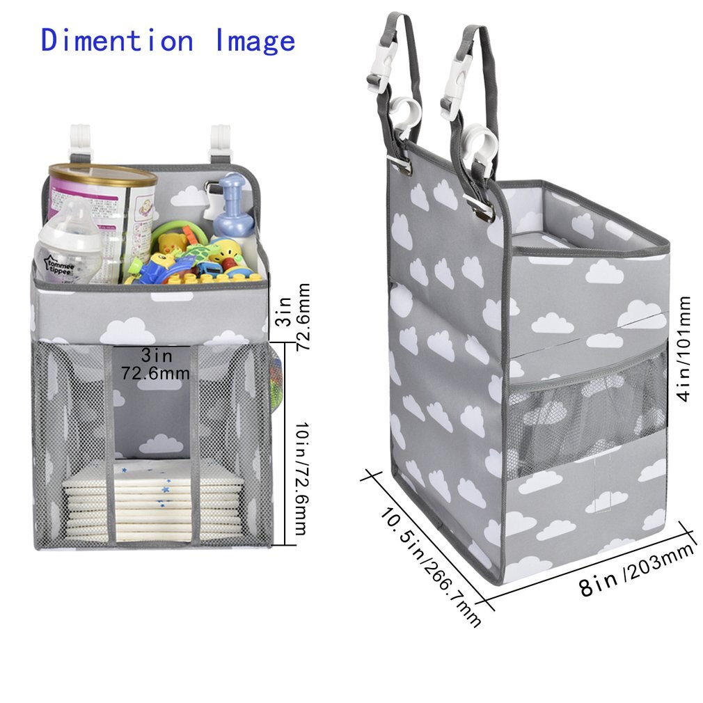 Baby Crib Hanging Storage Bag Diaper Nappy Organizer Cot Bed Organizer Bag Infant Essentials Diaper Caddy Kids Crib Bedding Sets