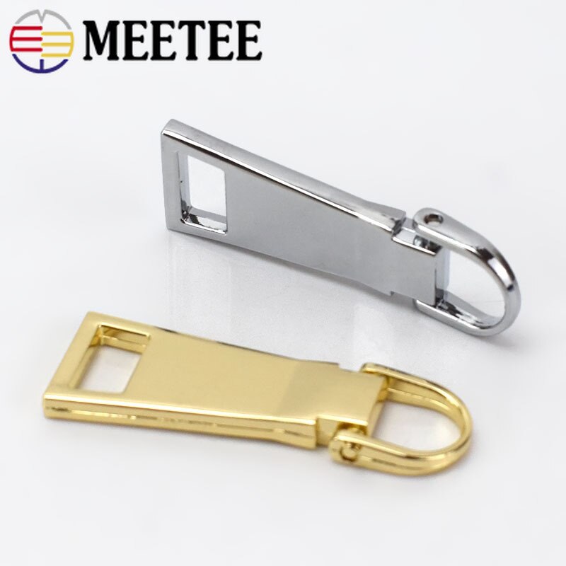 5Pcs Detachable Metal Pullers for 8# 10# 15# Zipper Sliders Head Zip Repair Kits Pulls Tab DIY Handmade Sewing Craft ZT109