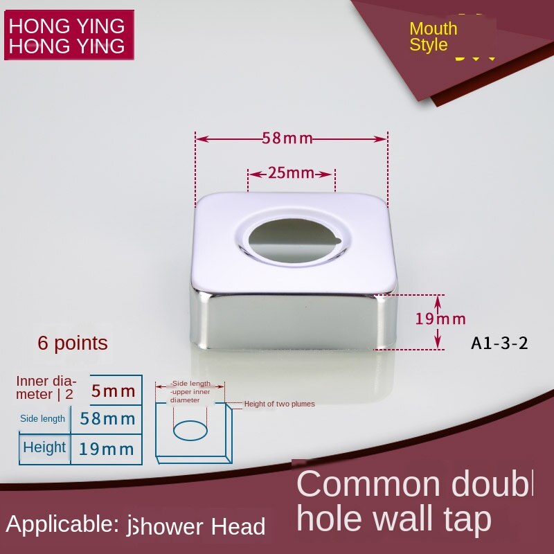 Rvs Kraan Decoratieve Cover Verhogen Met Hoge Diepte Driehoekige Valve Douchekraan Cover