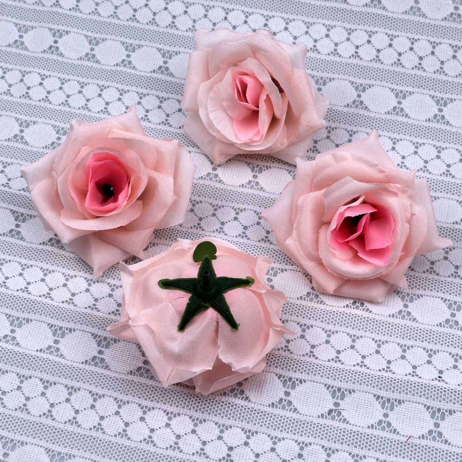 Dark purple Rose Flower Heads 10-Pack Artificial Roses Perfect for Wedding Decorations Baby Showers Crafts: pink white