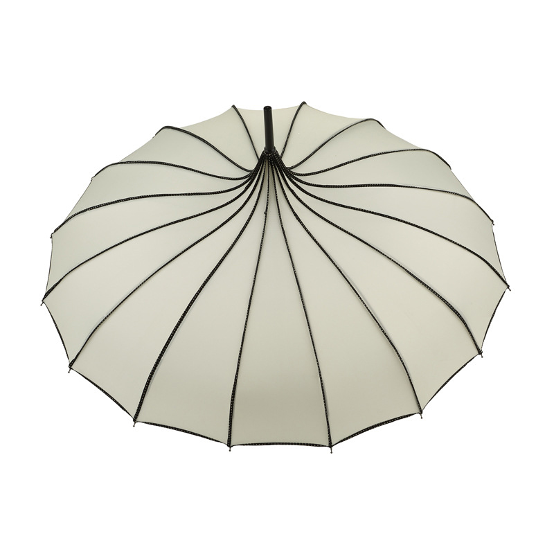 Vintage pagode paraply brude bryllupsfest sol regn uv beskyttende paraply  dc156: Hvid