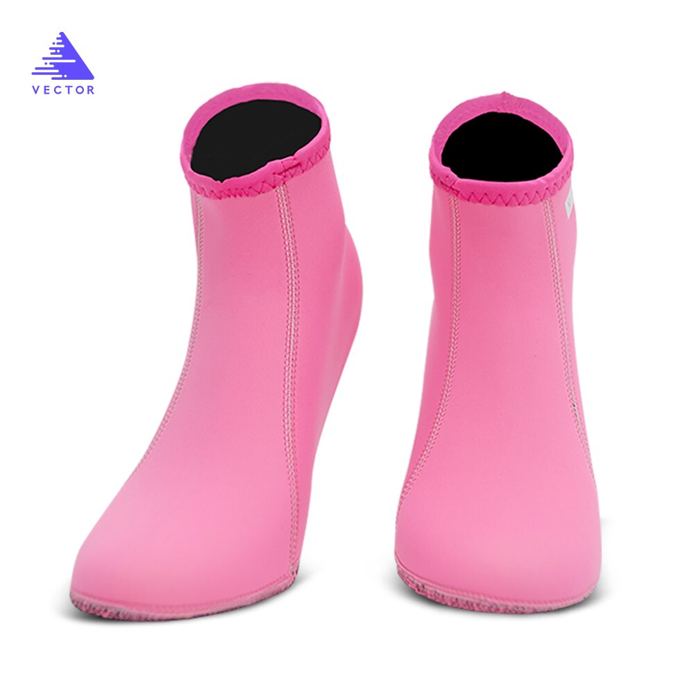 Vector – chaussettes de plongée antidérapantes pour hommes et femmes, 2mm, bottines d&#39;eau, chaussures de plage chaudes, à séchage rapide: Pink / M