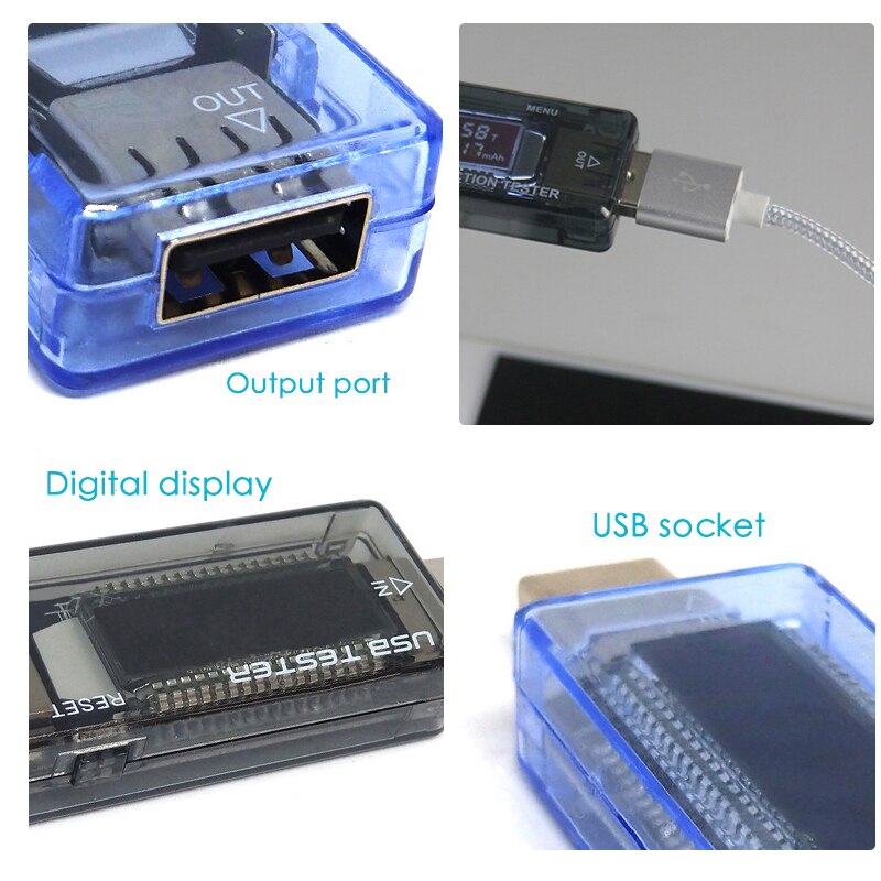 Detektor USB Volt Strom Spannung Arzt Ladegerät Kapazität Tester Meter Voltmeter Amperemeter Power Bank Stecker LCD