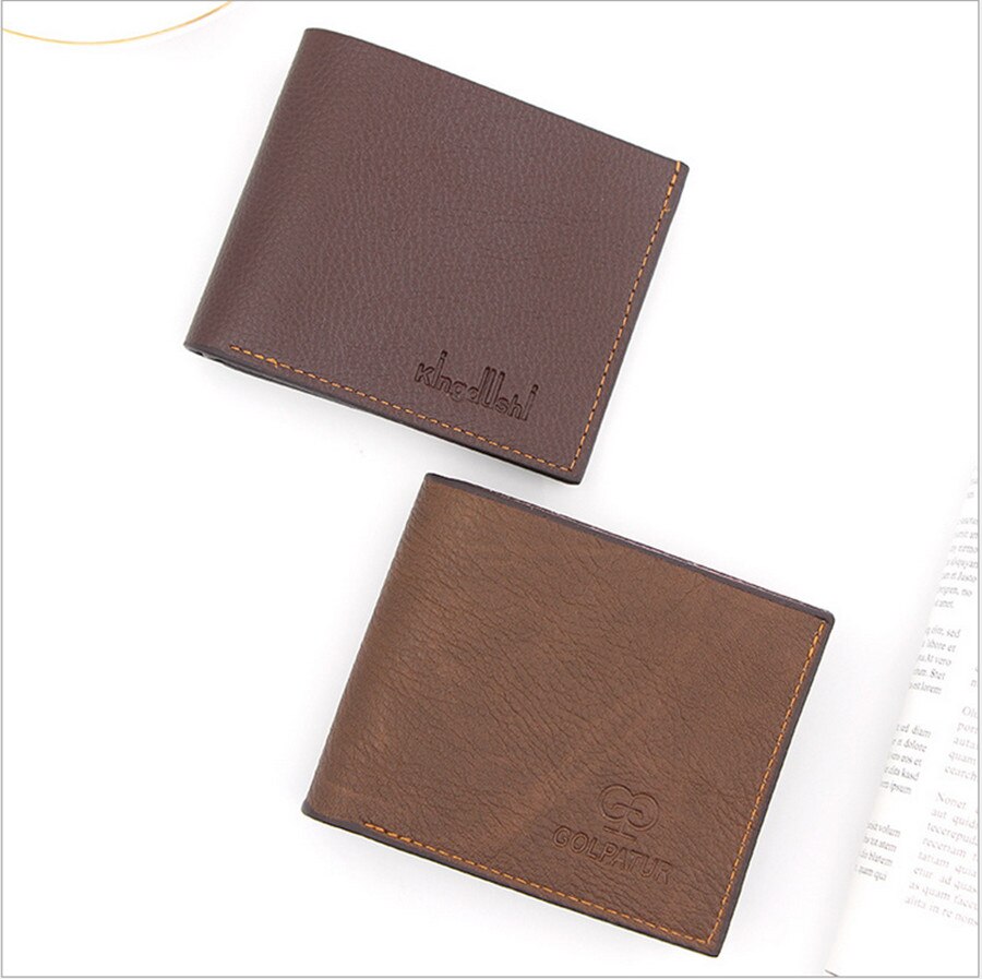 Zachte portemonnee heren ultradunne portemonnee hoge portemonnee wilde eenvoudige stijl