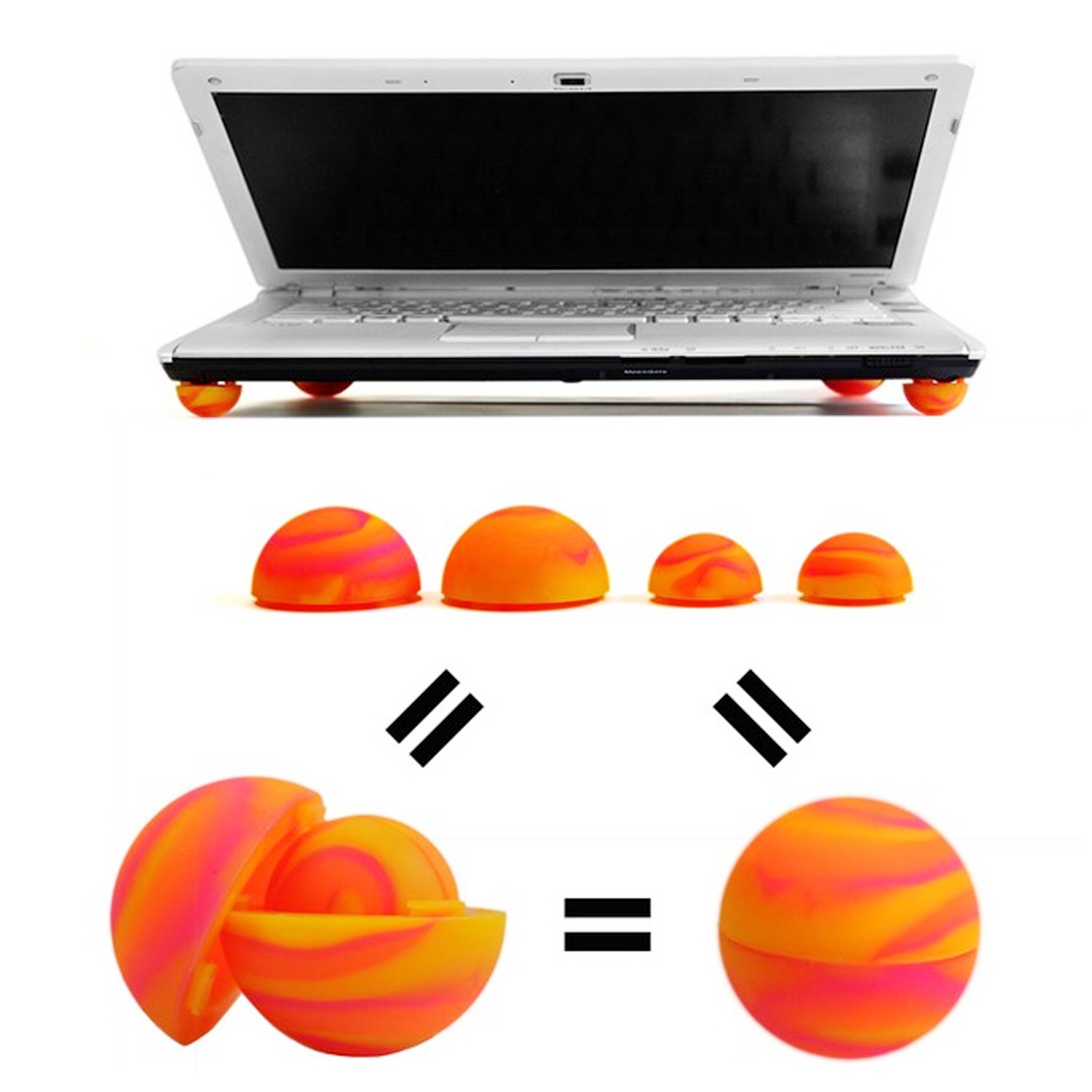 Besegad 4 Stuks Universele Praktische Laptop Cooling Pads Notebook Skidproof Voeten Warmte Reductie Cooler Pads Stand Houder Voor Macbook