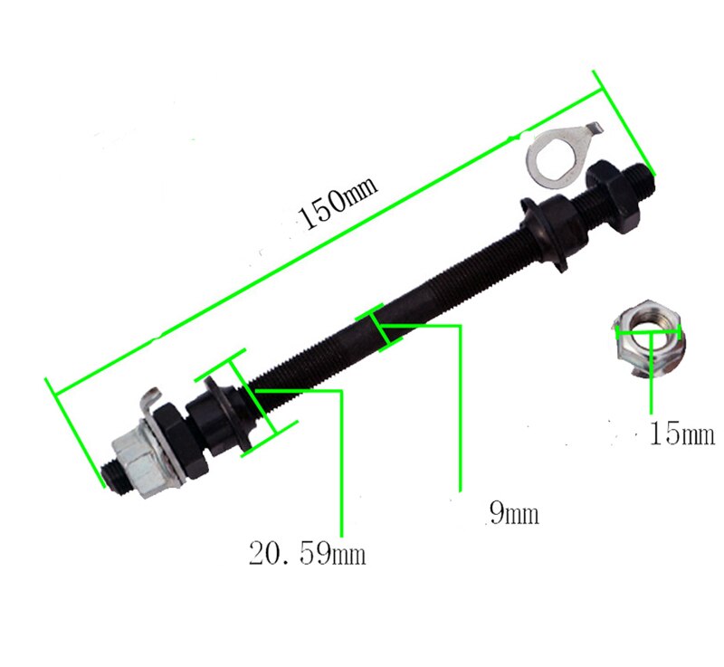 Mountain Bike Hub Shaft Hollow Shaft Bicycle Solid Shaft Front Rear Hub Axis Mountain Bike Shaft Lever: Burgundy